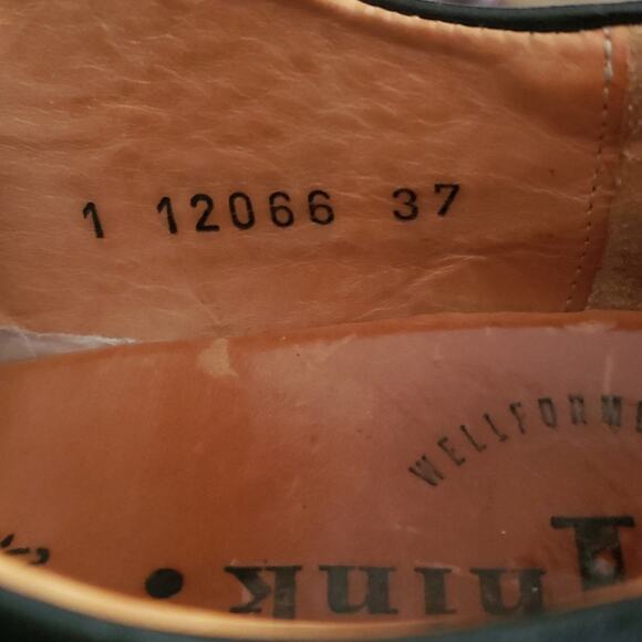 Think! Women's Vintage Punk Gothic Leather Lace-Up Shoes 7 Oxford Black Academia - Picture 5 of 8